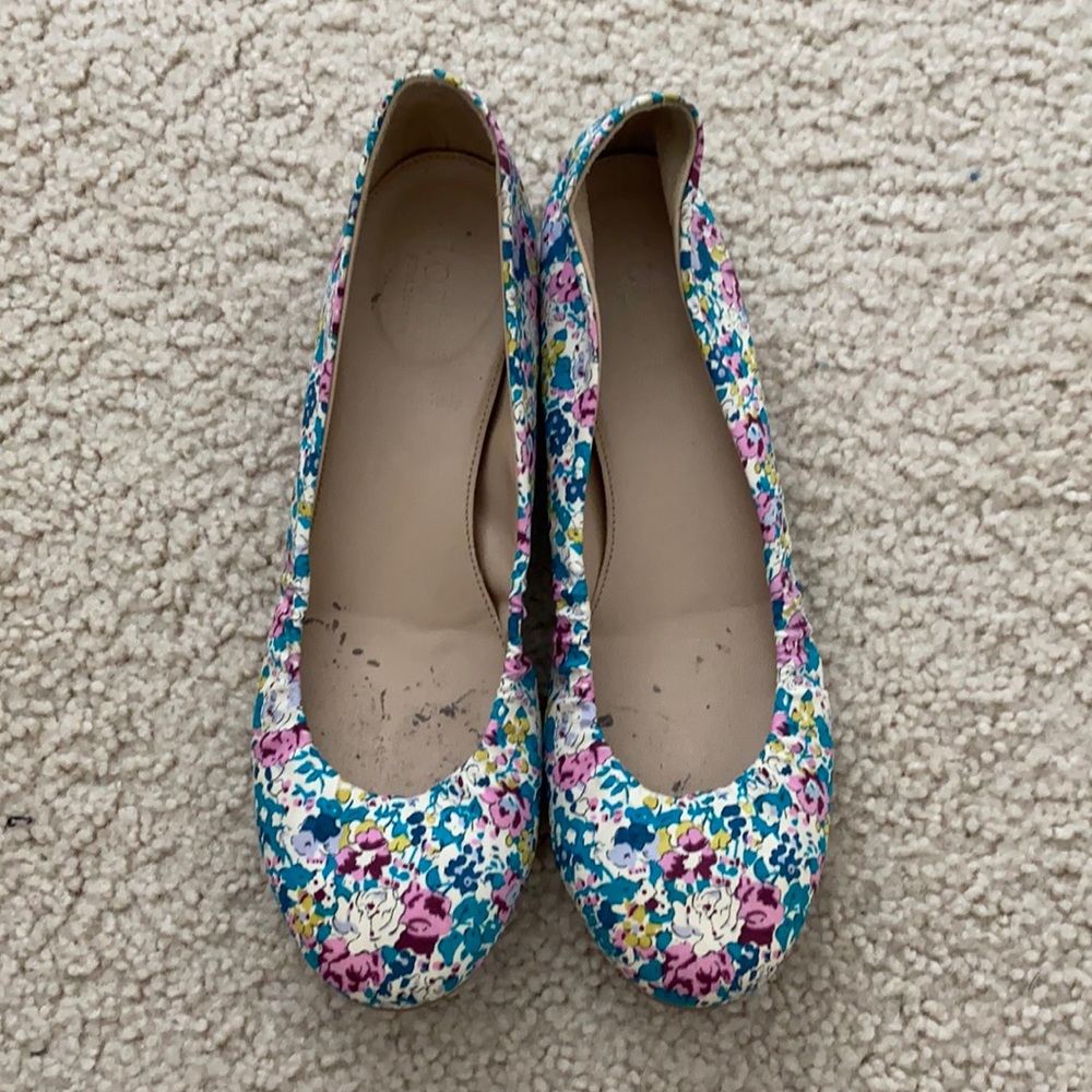 J Crew liberty floral flats